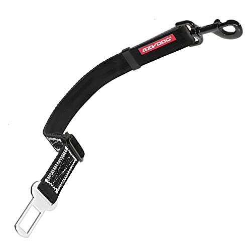 EzyDog Click Dog Seat Belt for Car, Dog Harness Adjustable Seatbelt Attachment Heavy Duty Nylon Seat Belt Webbing 17.5in - 26in