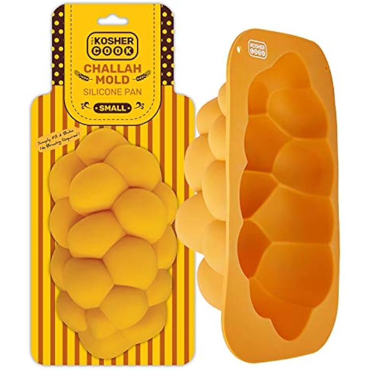The Kosher Cook Silicone Braided Challah Mold - Small - Braided Oval Challah Pan - Challah Bread Baking Mold - No Shaping Required