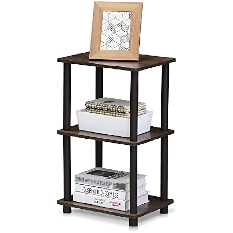 FURINNO Turn-N-Tube 2 Space Shelf, WalnutBrown