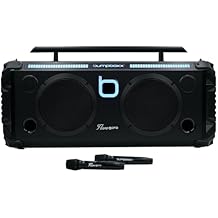 Bumpboxx Bluetooth Portable Speaker Boombox Flare8 Pro NYC Graffiti | Retro Boombox with Bluetooth Speaker | Rechargeable Lithium Battery | Includes 2 Wireless Microphone & Remote Control