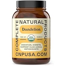 Organic Dandelion Root Capsules 600mg - Dandelion Supplement Pills, Herbal Root Support for Liver Detox, Digestive Cleanse Aid, Vegan Plant Based Formula, Non GMO, No Fillers, Gluten Free, Made in USA