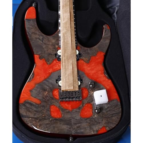 Leo Jaymz Hurricane Deluxe Series Electric Guitar, Mahogany Body, Roast Maple Neck, Rosewood Fingerboard, Locking Tuner, Rounded Fret, with Case HDRB3002-005