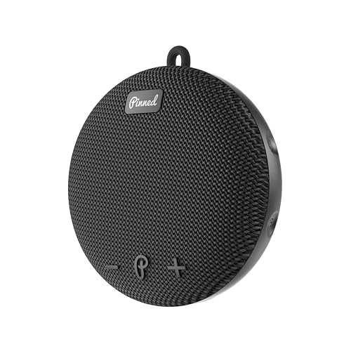 Pinned 2.0 Dart Magnetic Speaker - USB-C Rechargeable, 10 Hour Battery, IPX7 Waterproof, Bluetooth 5.0 with Carabiner - Bluetooth Speakers - Golf Gifts for Men - Magnetic Golf Cart Speakers - Black