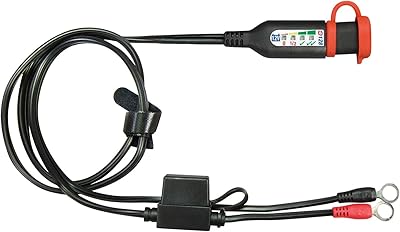 OptiMATE MONITOR O-128, Permanent battery lead with integrated battery statuscharge system monitor for 12V lead-acid