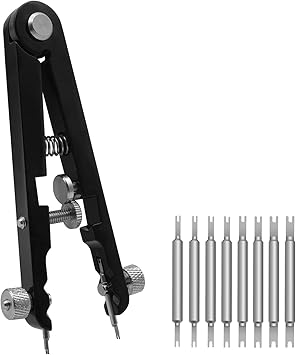 Watch Spring Bar Plier Tool Set Watchband Pliers with 10 Pins,Watch Wrist Ban Repair Remove Tool,Spring Plier Tweezer,Removal Tool for Watch Pin Strap Band Watch Link-Balck