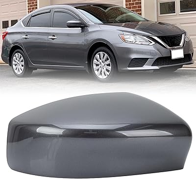 Replacement Right Passenger Side Mirror Cover Caps for Nissan Sentra 2013 2014 2015 2016 2017 2018 2019 Mirror Cap Without Light Dark Grey