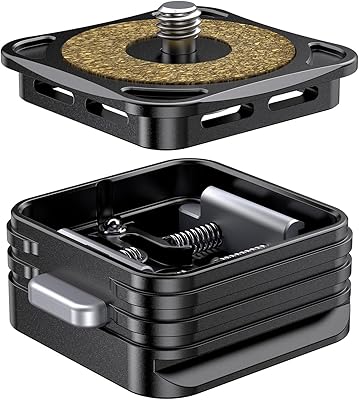 Quick Release Kit QR Plate,Quick Install and Remove Kit compatible with ARCA Interface,14&38 Interface Support Camera CagestabilizerGimbalTripod